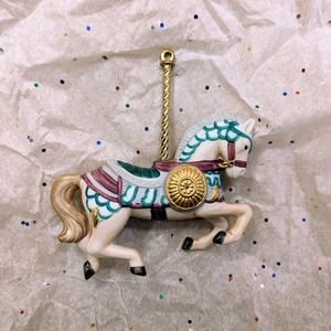 Lenox 1989 Carousel Collection Porcelain Medieval Horse Ornament
